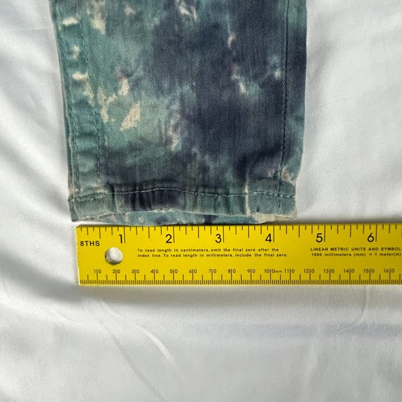 True Religion Jeans Women 24x28.5 Halle Tie Dye Blue Skinny Ankle Stretch - Picture 10 of 15
